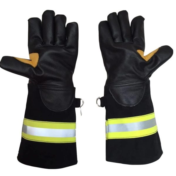 Long Leather Fireman Gloves