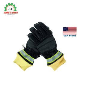 Leather Kevlar® Firefighter Gloves with Hi Vis ETF309V5