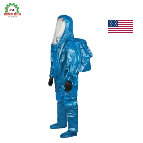 Gas-Tight Encapsulated Level A Wide View faceshield Deluxe Chemical Suit