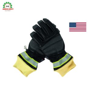 Leather Kevlar® Firefighter Gloves with Hi Vis