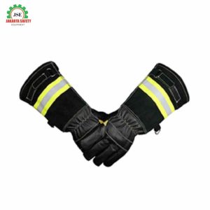 Long Leather Fireman Gloves Model AB-ST-02