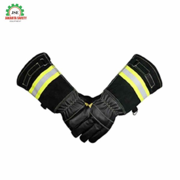 Long Leather Fireman Gloves Model AB-ST-02