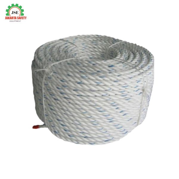 Tali Tambang Nilon Nylon PP Multifilament 6 mm 14 Inch 220 Meter 3 Strand